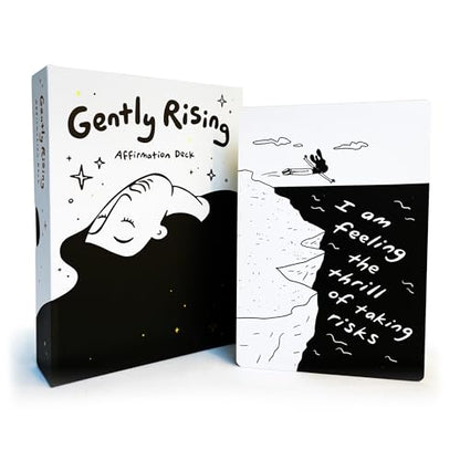 Gently Rising Affirmation Cards for Mindfulness & Manifestation, Daily Positive Affirmations, Inspirational Gifts, Deck of 52
