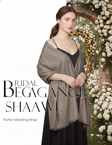 Shawl Wraps for Women Pashmina Shawls and Wraps for Evening Dresses Large Soft Scarf Winter Scarf Wedding Shawl… - color: Khaki