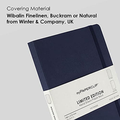 myPAPERCLIP Limited Edition A5 Ruled Notebook | 192 Pages, 100 GSM, Soft Cover, A5 (5.83 × 8.27 in) | Flat Lay | Bookmark & Elastic Closure | Imperial - color: Imperial, style: Ruled