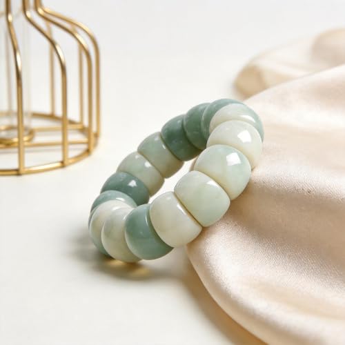 Roe Dolph Bodhi Bead Fidget Anxiety Bracelet for Women Men Chunky Stretch Beaded Mindful Jewelry Daily Reminder Gift for Mom Wife Friend - color: B1:green