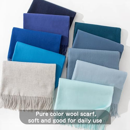 Sumolux Scarf for Women Pashmina Shawls Wraps for Evening Dresses Wedding Bridesmaid Gifts Winter Warm Soft Scarves - color: Navy Blue