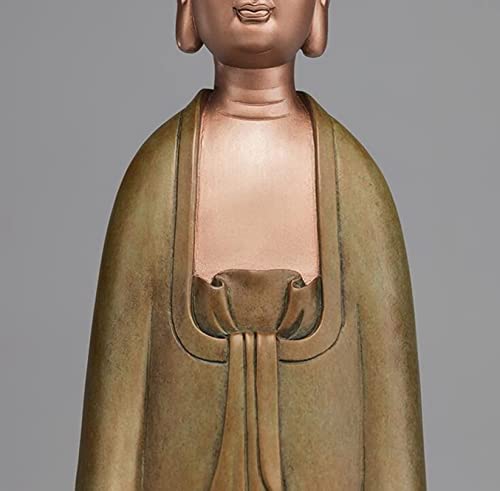 Buddha Meditation Statues Copper Zen Sculpture Figurine Desk Decor Ornaments Crafts Home Living Room Decoration 27.5X20x16cm