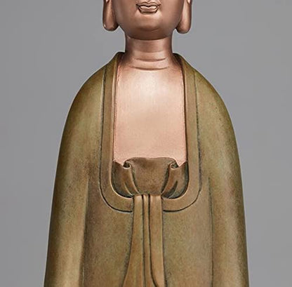 Buddha Meditation Statues Copper Zen Sculpture Figurine Desk Decor Ornaments Crafts Home Living Room Decoration 27.5X20x16cm