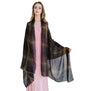 Luxury Cashmere Pashmina Style Shawl - Silk & Wool Blend Scarf, Lightweight Skin-Friendly Wrap - color: Black + Yellow (Checkered)