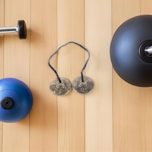 Veemoon Nepalese 4.5cm Mini Tingsha Copper Finger Cymbals for Tibetan Sound Therapy, Yoga Meditation, and Mindfulness Chime Bells