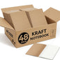 48 Pack Kraft Notebooks Bulk A5, 60 Pages Blank Unlined Journals, 8.3x5.5 Inches, Natural Kraft Cover Composition Notebooks for School Office Students Artists