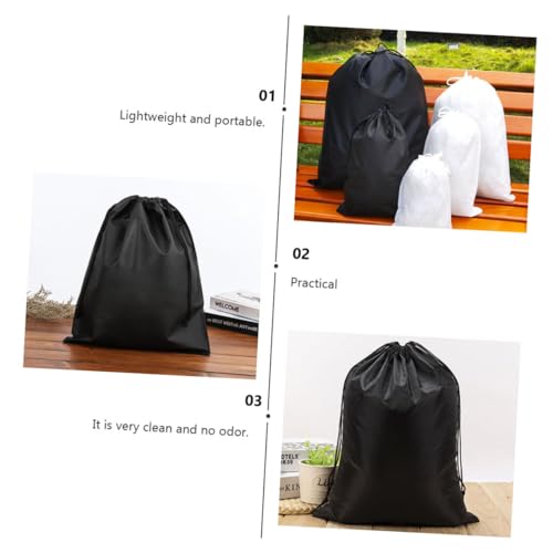 POPETPOP Set of 15 Non-woven Fabric Storage Bags Double Drawstrings Vacuum Storage Pouches Dustproof for Home Outdoor Use