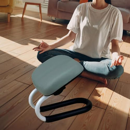 Adjustable Meditation Bench Ergonomic Kneeling Stool for Prayer - color: Blue B