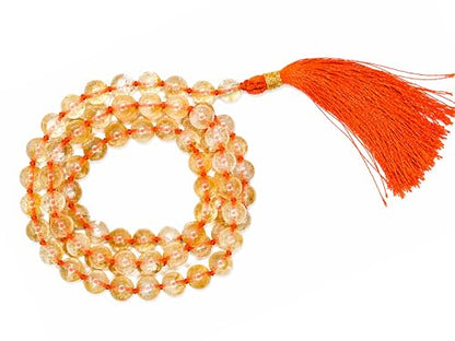 Amazing Gemstone Citrine Mala - Knotted - color: Citrine, style: Knotted