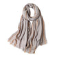 WINCESS.YU Women Gradient Scarf Long Shawls and Wraps Fashion Plain Pashmina Formal Scarf - color: Lx92-grey