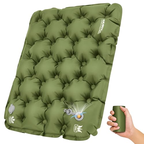 EULANT Inflatable Seat Cushion Lightweight Compact Stadium Seat Pad Camping Travel Air Seat Cushion for Airplane Hiking Bleachers Office Home Sports Events(Green) - color: Green