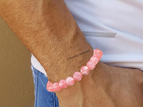 Amazing Gemstone Crystal Bracelet for Women Men's Gifts - Protection Healing Crystal Bracelet - 8mm Gemstone Beaded Stretchable Bracelet Pulseras Para Hombres Mujer Stocking Stuffers Mothers Day Gift (Cherry Quartz) - color: Cherry Quartz
