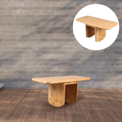 Holibanna Bench Stool Chair Portable Wooden Seat Small Lightweight for Home and Office Practice