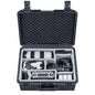 Lykus PVC1 Waterproof Hard Case with Padded Dividers for Cameras, Lenses, Dual DJI Mavic/Air/Mini drones [CASE ONLY] - color: Black PVC1