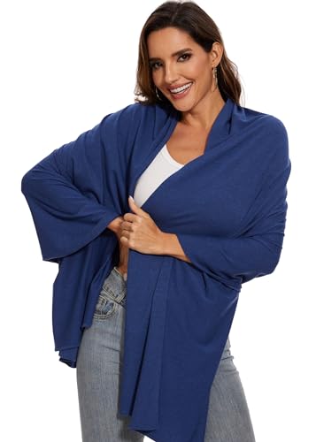 Women's UPF 50+ Scarf Shawl Wrap Shawl Sun Protection Cover Up for Travel Beach Swimming Outdoor One Size - color: Blue