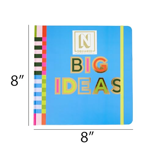 C.R. Gibson J3N1S-25650 Signature N Squared Big Ideas 3-in-1 Blank, Dot Grid, and Lined Journal with 480 Pages, 8.5" x 8.5", Multicolor - style: Big Ideas