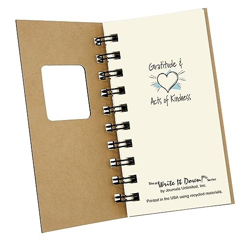 Gratitude & Acts of Kindness Journal - MINI Kraft Hard Cover (prompts on every page, recycled paper, read more...)