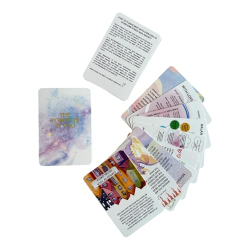 Panic Attack & Anxiety Relief Cards – 'The Power is in You' 46 - Card Deck with Grounding Exercises, Breathing Techniques & Stress Management Practices (English)
