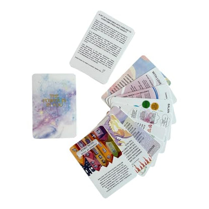 Panic Attack & Anxiety Relief Cards – 'The Power is in You' 46 - Card Deck with Grounding Exercises, Breathing Techniques & Stress Management Practices (English)