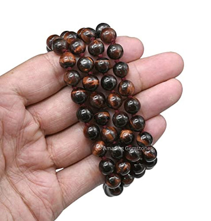 Amazing Gemstone Japa Mala 108 Prayer Beads Necklace and Wrist Mala Bracelet for Meditation