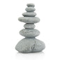 Aquarium Decor,7-Stone Mini Stacked Zen Rock Stone Decor – Balanced Stones Cairn Statue for Garden, Fish Tank, and Micro Landscape (3.7" H)