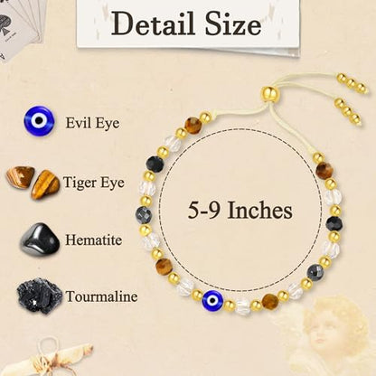 SmileBelle Protection Bracelets for Women, Pregnancy Gifts for Expecting Mom Sunflower Gifts for Women Black Tourmaline Bracelets as Healing Bracelet Sunflower Bracelet as Mother Day Gift - style: Triple Protection