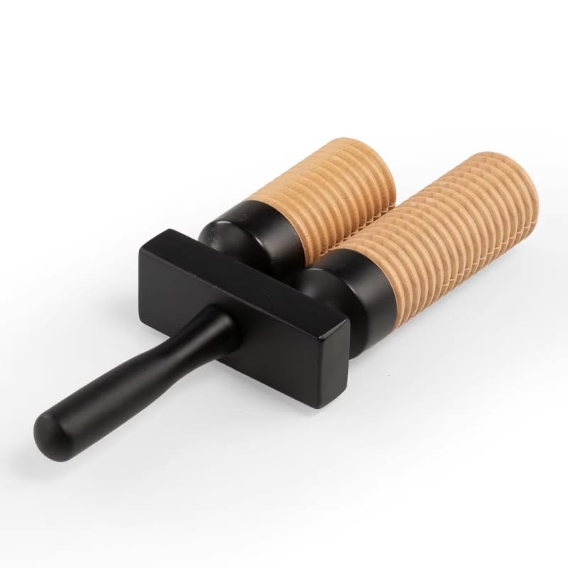 Wood Block Percussion Instrument – Solid Hardwood Resonance with Carry Bag and Striker – Professional Rhythm Sound Accessory for Orchestral Practice Ensemble Performance and Studio Recording
