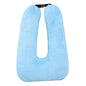 Travel Pillow Car Pillow(28x18in) U Shaped Cushion Pillow, Long Distance Travel Sleep Pillow for Head and Body Support for Adults Children (Blue) - color: Blue