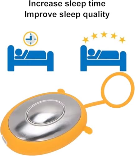 Wokyo Sleep Aid Instrument Handheld Sleep Aid Machine Brain Massage Adjust Heart Rate for Improve Sleep Deep Relaxation (White) - color: White