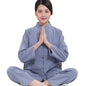 Meditation Clothing,Lay Buddhist Clothes for Women Buddhist Meditation Clothes Unisex Retro Buddhist Clothes Summer - color: Gray, size: Small