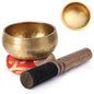 Tibetan Singing Bowl Meditation Set - Traditional Nepalese Bowl with Cushion & Mallet for Mindfulness, Relaxation, Stress Relief, Yoga & Zen - Ideal Spiritual Gift (20 cm Diameter) - size: Calibre 8.5cm