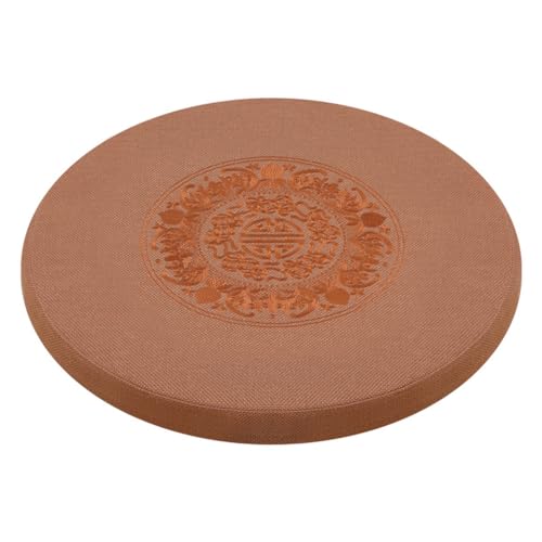 Round Floor Seat Cushion Meditation Floor Pillow, Tatami Meditation Cushion Mats Set, Yoga Seat Pillow Floor Mat, Breathable Japanese Tatami Floor Pillow yellow-60 * 4cm - color: Yellow