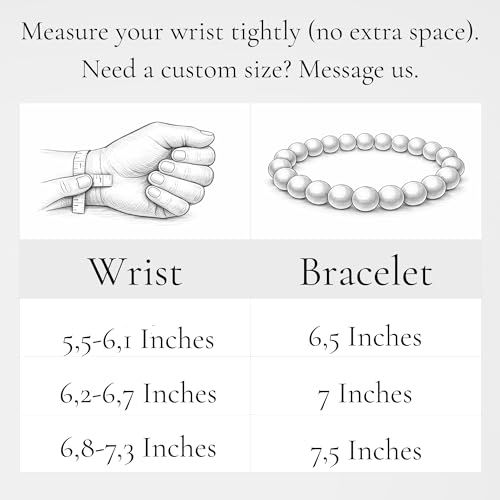 TEJO Natural Stone Bracelet for Women - size: 6.5 inches, style: White 7 Chakra Healing Bracelet – Unisex