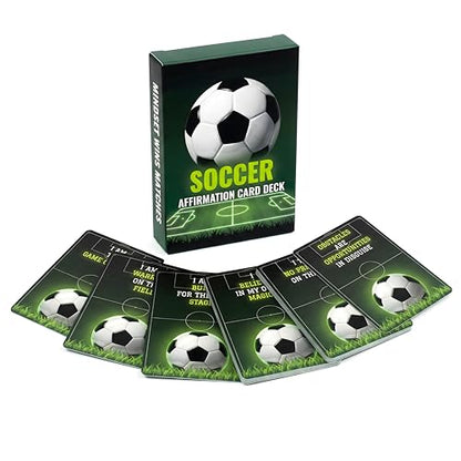 Soccer Affirmation Cards for Kids Teens – 54 Motivational Cards for Confidence, Focus & Game Day Preparation – Fun Soccer Gift for Players & Coaches