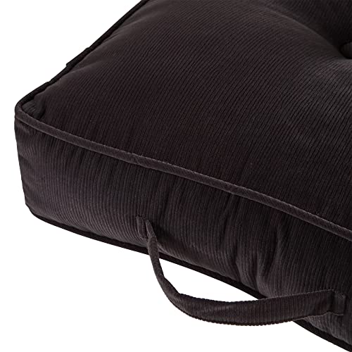 South Pine Porch Oakford 21-inch Square Floor Pillow, Charcoal - color: Charcoal