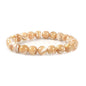 Justinstones 8mm Round Beads Stretch Bracelet 7 Inch Unisex - color: Khaki Mother Of Pearl