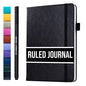 Lined Journal Notebook for writing | Ruled 200 pages, 120gsm Thick Paper with Sticky Notes,pen loop, elastic band, leather hard cover | Scribbles That Matter A5 journals for writing, 5.75x8.2 inches