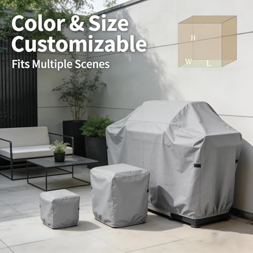 Customized Dust Cover, Waterproof Made-to-Measure Covers for Furniture & Equipment with Personalized Logo & Text, Optional Color / Material / Zipper / Drawstring