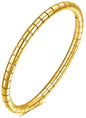 Stainless Steel Bamboo Design Bracelet Titanium Steel Bangle - color: Gold