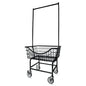 LVP Big Brother Commercial Laundry Cart with Dual Pole Rack 3.25 Bushels (Matte Black Vinyl Rust Coating, Extra Large)