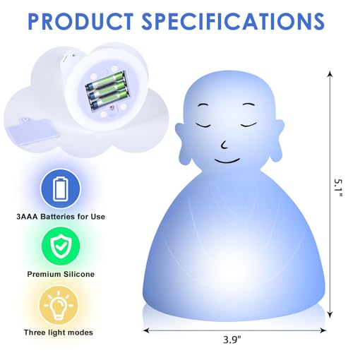 YeeBeny Breathing Lamp Guided Visual Meditation Tool for Mindfulness,Anxiety Relief&Calm Your Mind for Stress&Visual Relaxation and Restful Sleep,2 Breathing Modes, 4-7-8s and 4-4-4-4s