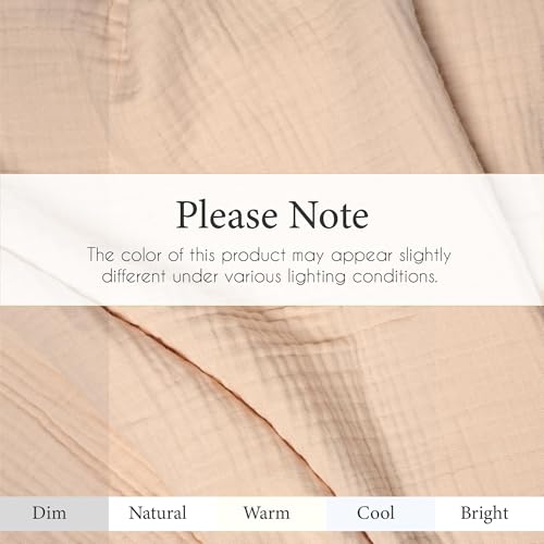 Salt Earth 100% Cotton Muslin Throw Blanket Gauze Blanket 55"X75" Twin, 4 Layered for Couch, Bed, Living Room, Home, Lightweight & All Season Blankets & Throws, Easy wash, Skin Friendly (Parchment) - color: Parchment, size: 55"X75" Twin