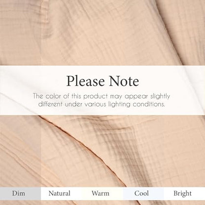 Salt Earth 100% Cotton Muslin Throw Blanket Gauze Blanket 50"X70" Throw 4 Layered for Couch, Bed, Living Room, Home, Lightweight & All Season, Blankets & Throws, Easy wash, Skin Friendly (Parchment) - color: Parchment, size: 50"X70" Large Throw