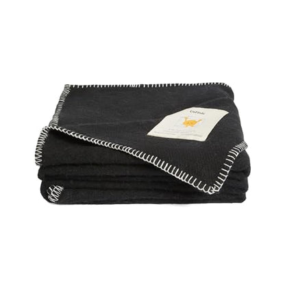 UnHide Knit Alpaca Blanket - 60" x 80" Ultra-Soft & Lightweight Throw - Made with Alpaca & Merino Wool - Sustainable & Ethically Sourced - Night Owl - color: Night Owl, size: Alpaca (60" x 80")