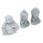 Cabilock 3pcs Sandstone Buddha Statue for Home Decor Creative Chic Landscape Prop Light Grey Landscape Accessory for Zen Garden Aquarium and Meditation Spaces