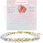 Farfume Beaded Bracelets for Women, Chakra Crystal 4mm Beads Gemstone Natural Stone Bead Spiritual Jewelry Gifts for Women - color: Morganite-Inner Strength