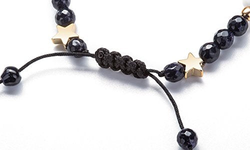 Fesciory Women Solar System Bracelet Universe Galaxy The Eight Planets Guardian Star Natural Stone Beads Bracelet Bangle Gifts - color: Blue Sandstone(Adjustable)