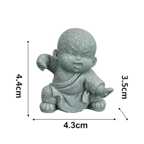 Buddha Statue, Mini Buddhist Monk, Kung Fu Monk, Zen Garden Decoration, Meditation, Home Aquarium Decoration(A7)