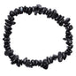 Zenergy Gems Charged Premium Natural Crystal Chip Bead Bracelet + Moroccan Selenite Charging Crystal [Included] - color: Black Tourmaline (Himalayan)