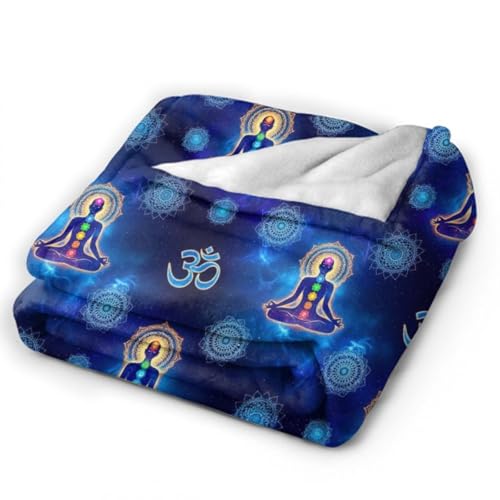 Adult Child Soft Cozy Blankets, Yoga Mandala Meditation Hippie Chakra Warm Throw Wrap Cover Throw Wearable Cuddle, Home Blanket - color: Pattern 13, size: 50x60inch-teens